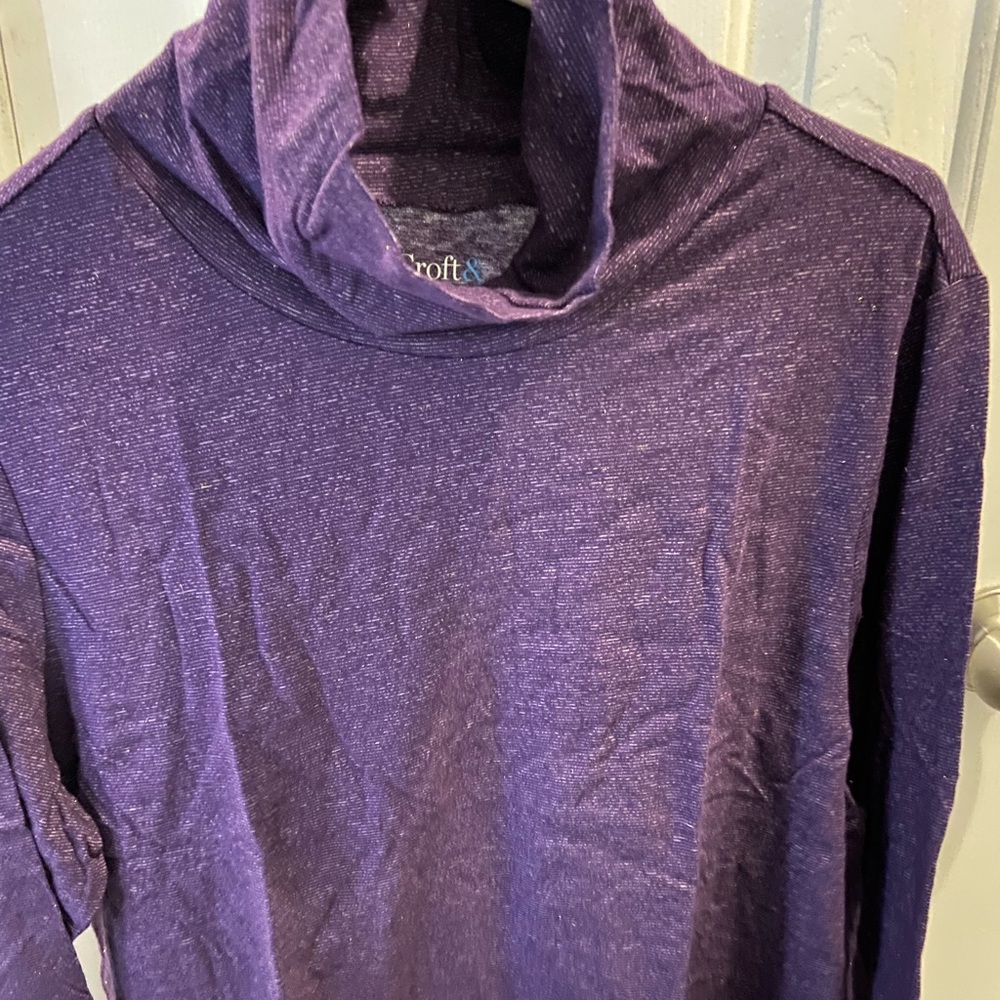 Croft & Barrow Purple Turtle Neck